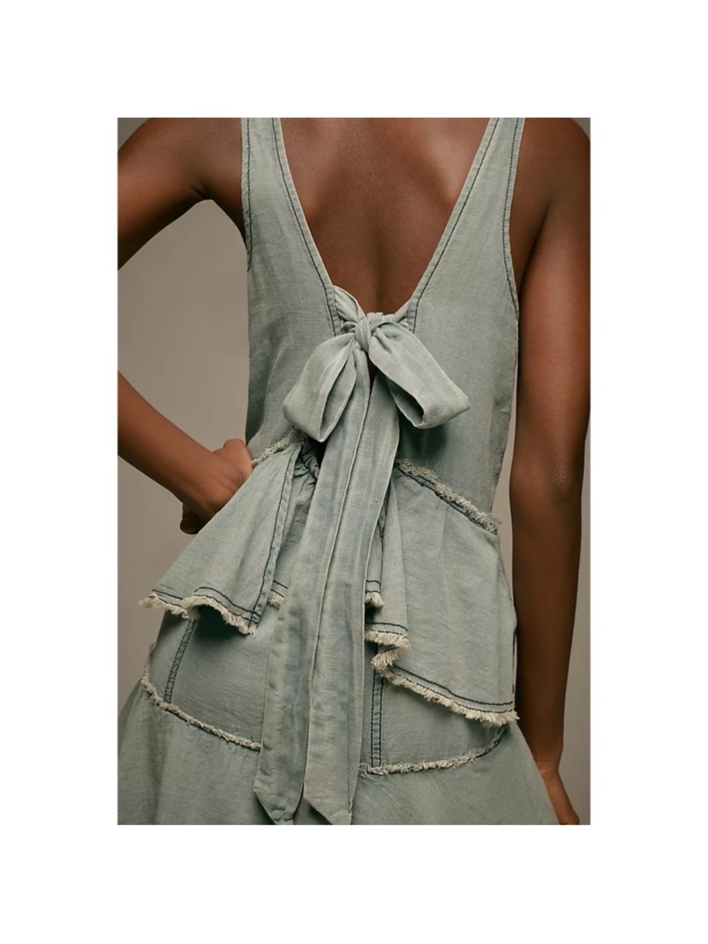 NWT, Anthropologie/Pilcor Tiered, Ruffled, Maxi Dress - Picture 2 of 7